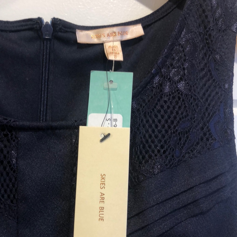 Skies Are Blue Navy mini dress